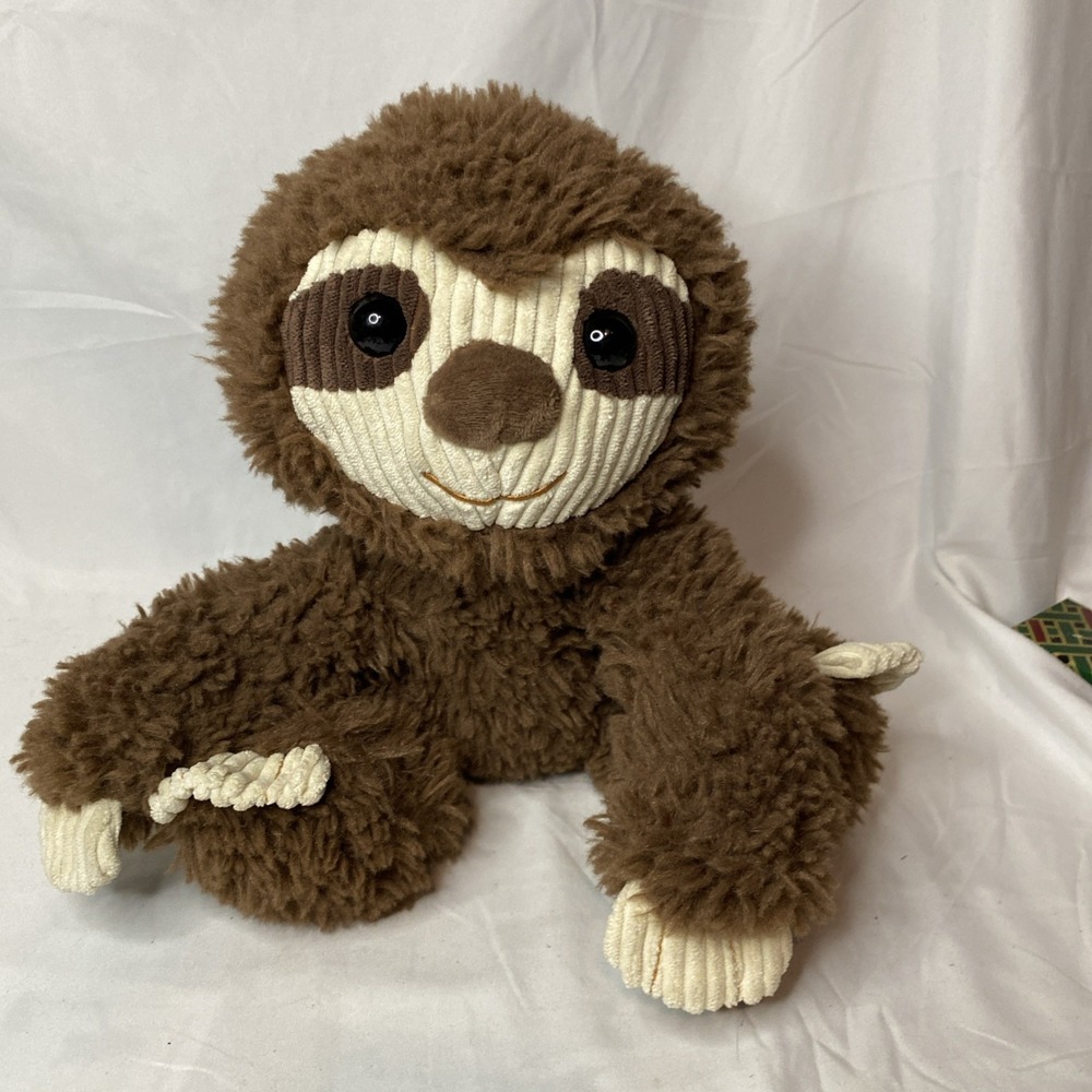 Fiesta Scruffy 9.5" Plush Brown Tan Sloth Stuffed Animal Lovey